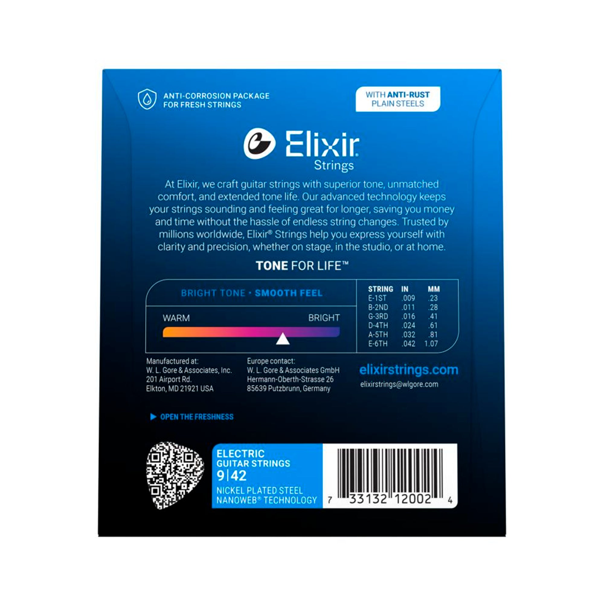 Set de cuerdas para guitarra eléctrica Elixir - 12002