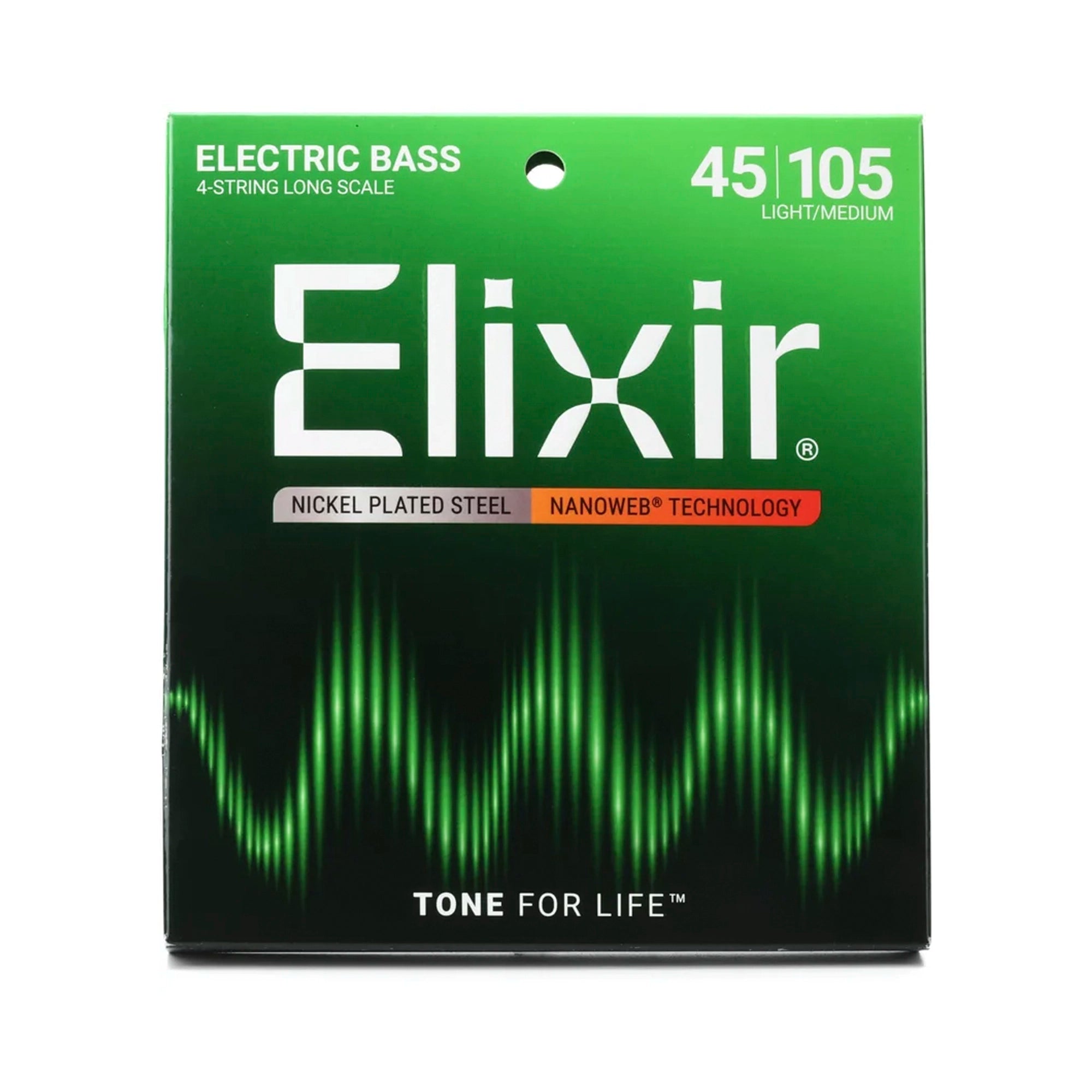 Set cuerdas bajo eléctrico Elixir Nanoweb 45/105 Light/Medium - 14077