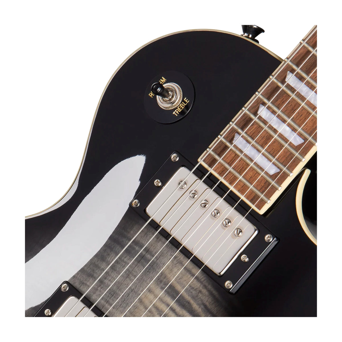 Guitarra Electrica Epiphone Les Paul Tribute Plus Transparent Ebony - E1LPTPEBBNH1