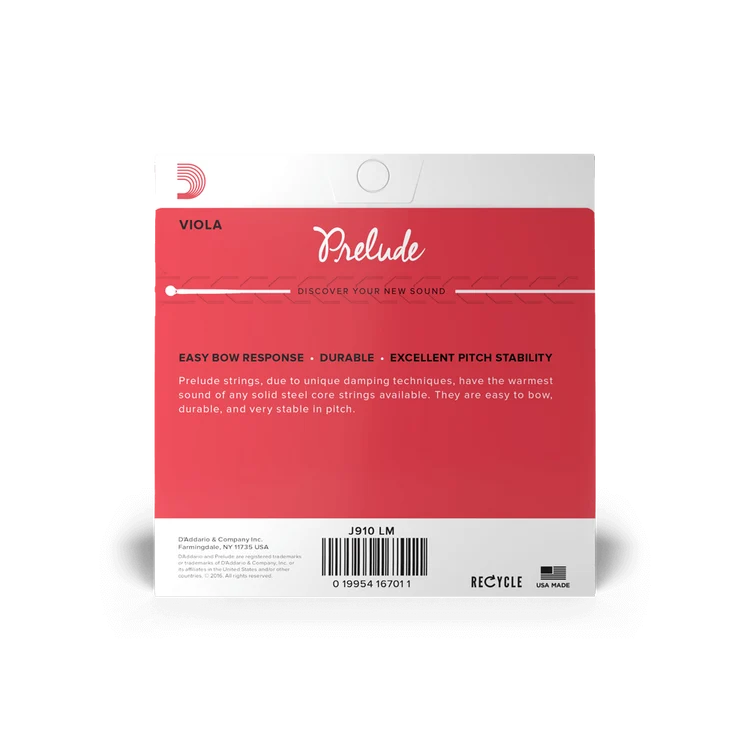 Set de cuerdas para Viola Medium Prelude Daddario - J910 LM
