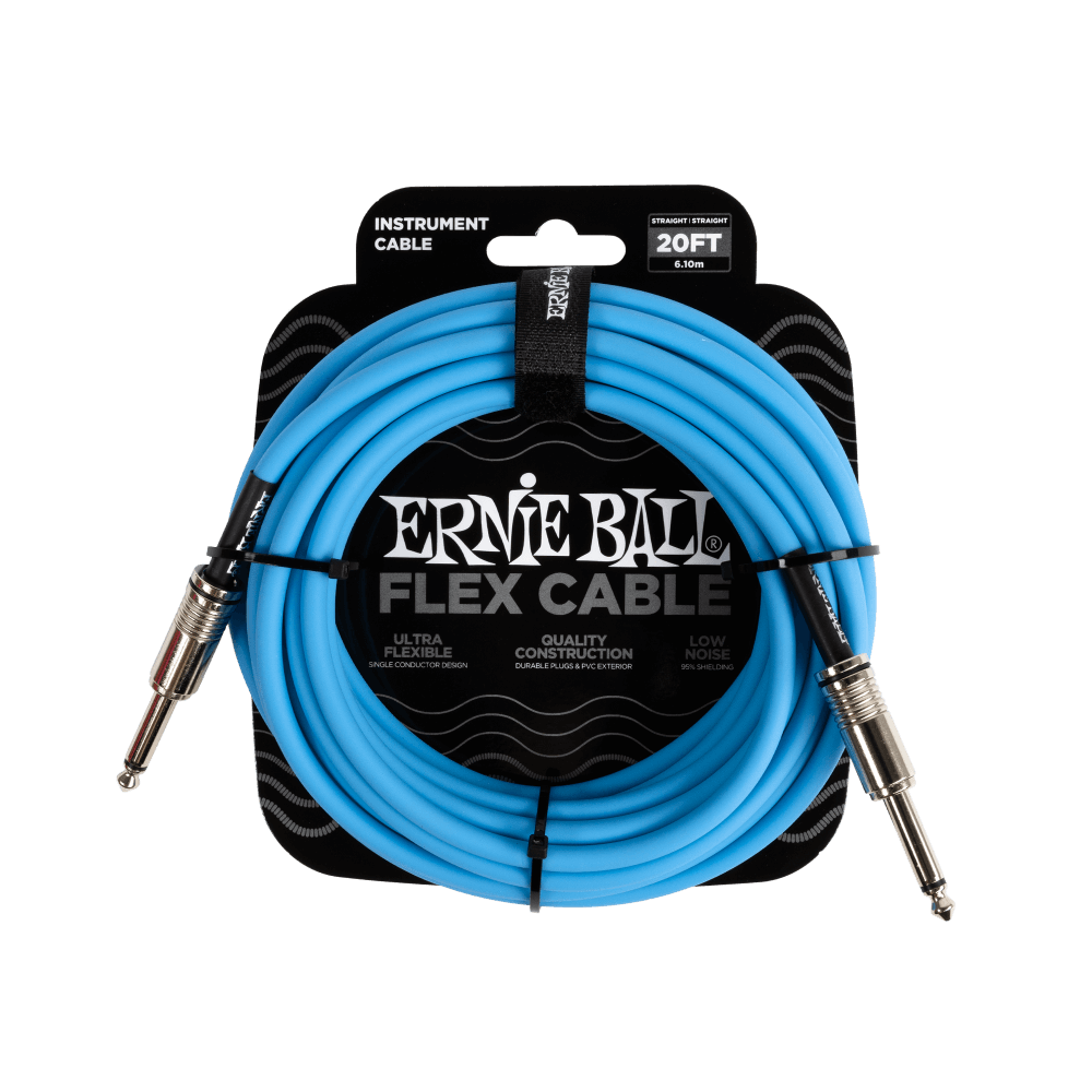 Cable Ernie Ball FLEX de 6,1M Azul - P06417
