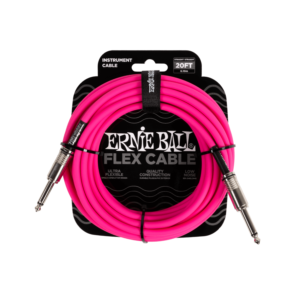 Cable Ernie Ball FLEX de 6,1M Rosado - P06418