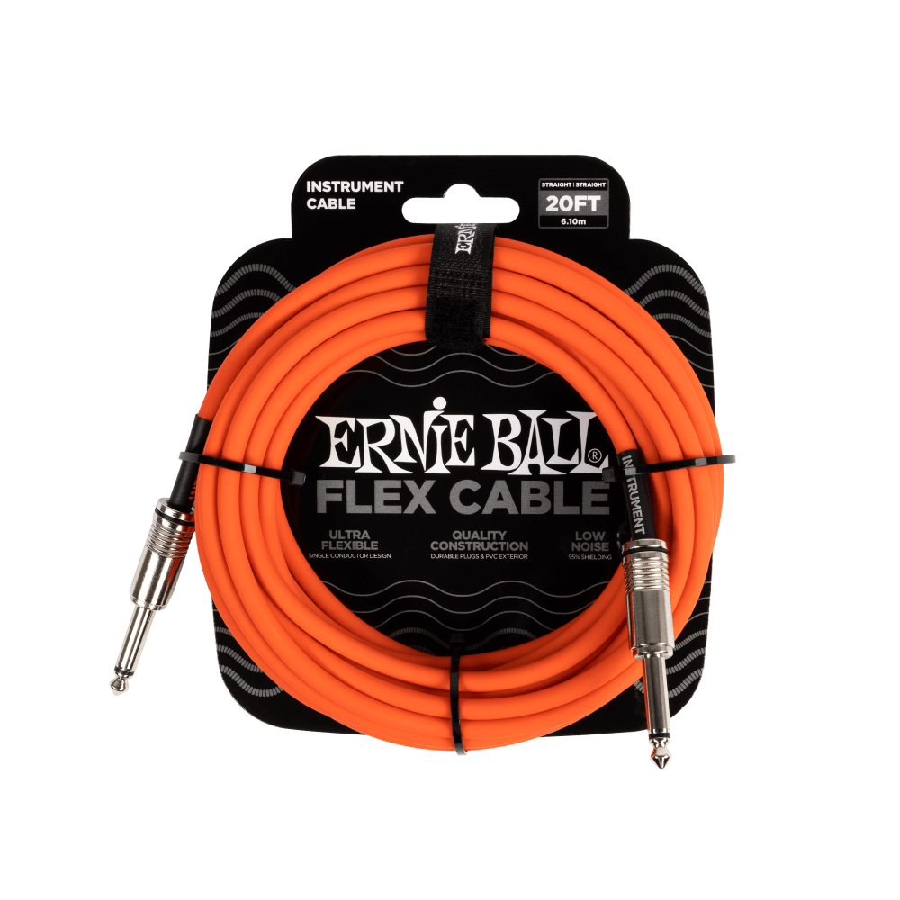 Cable Ernie Ball FLEX de 6,1M Anaranjado - P06421