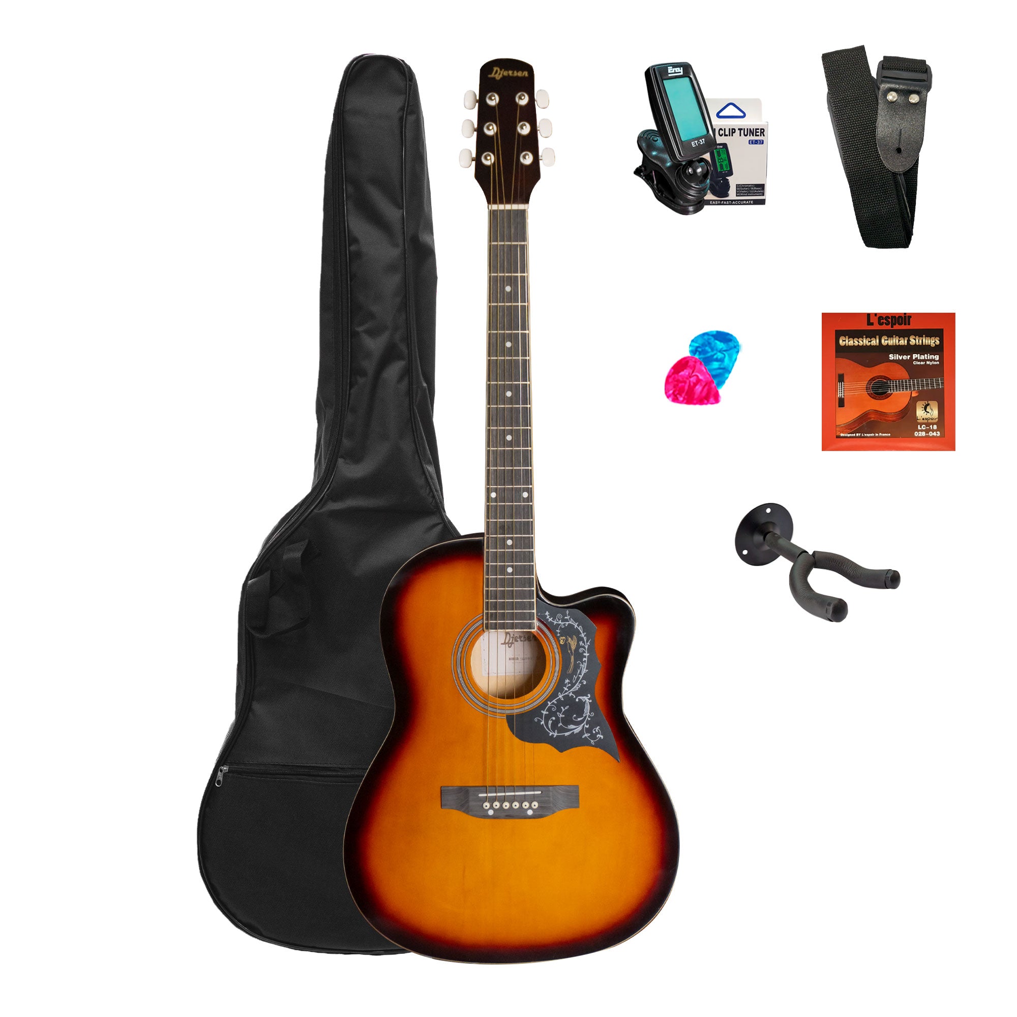 Pack Guitarra Acústica Djersen - SC040 SB