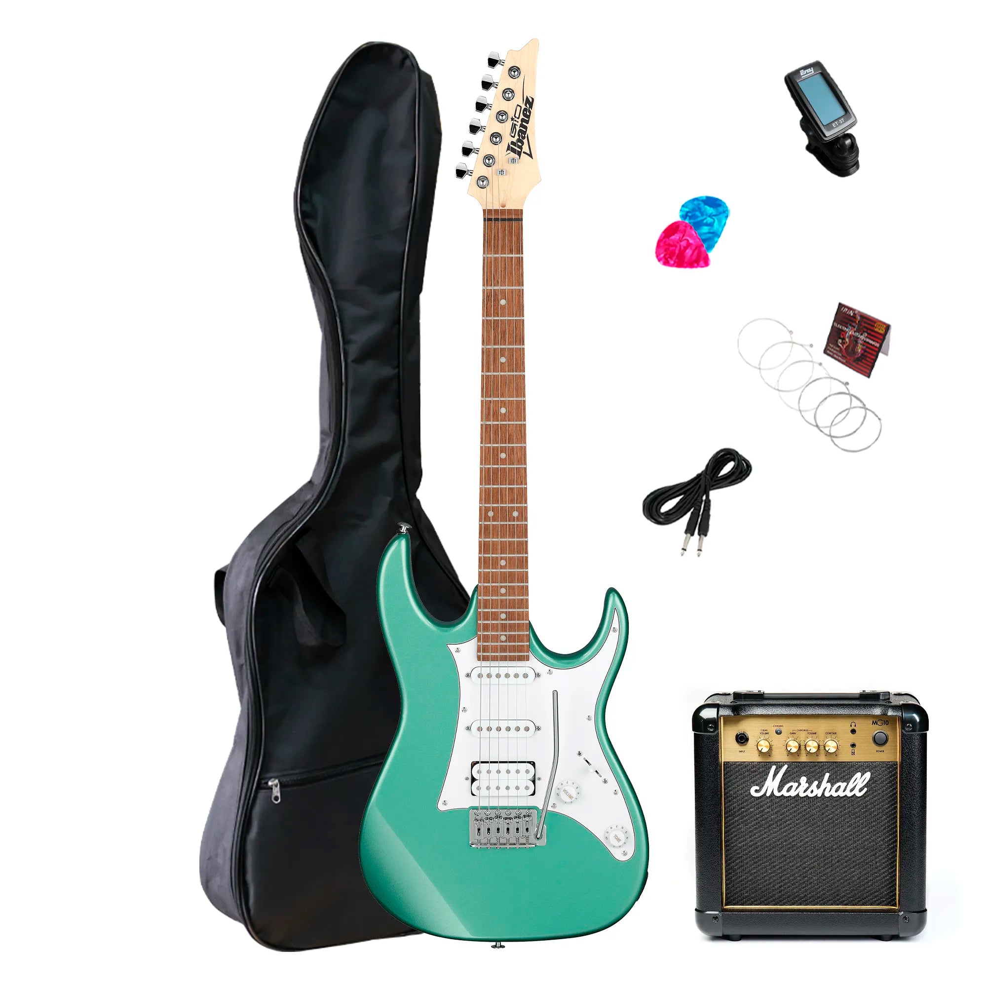 Pack Guitarra Electrica Ibanez GRX40-MGN con amplificador Marshall