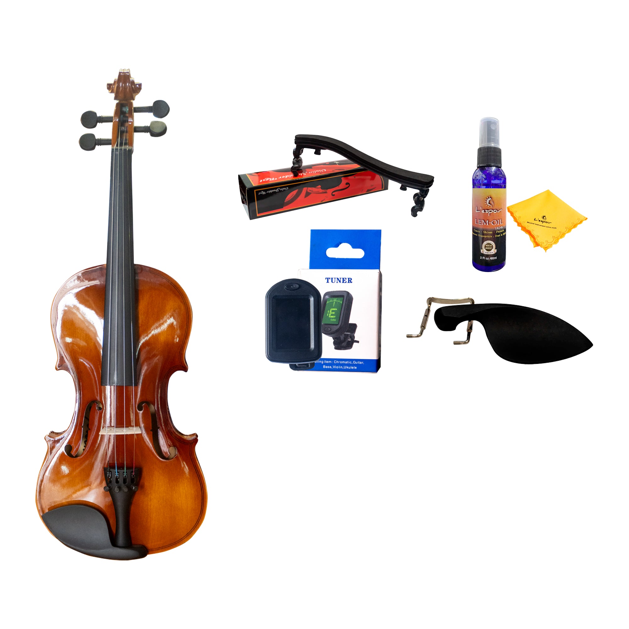 Pack de Violín 4/4 Djersen - MV02 Brillo