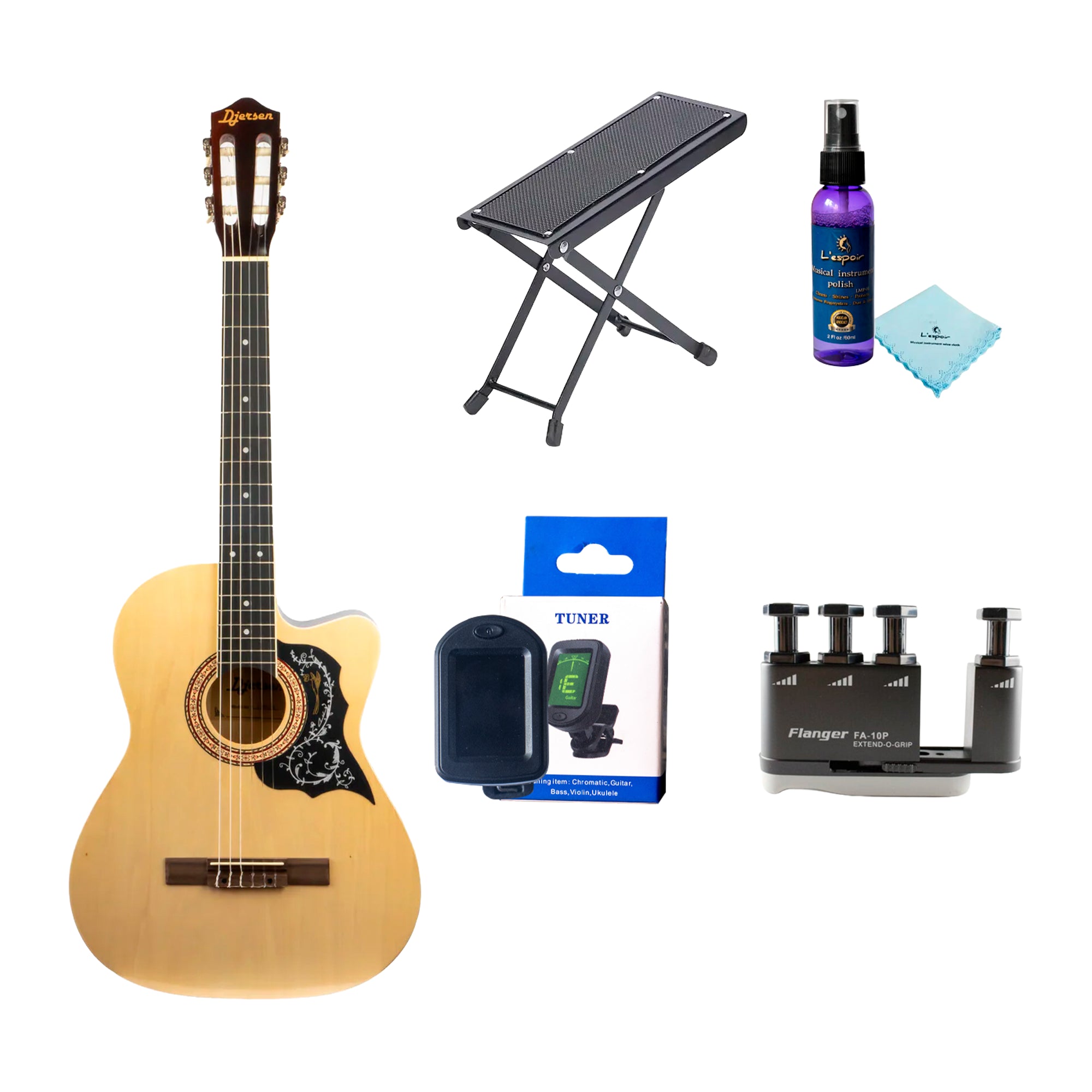 Pack de Guitarra Acústica de Nylon Djersen