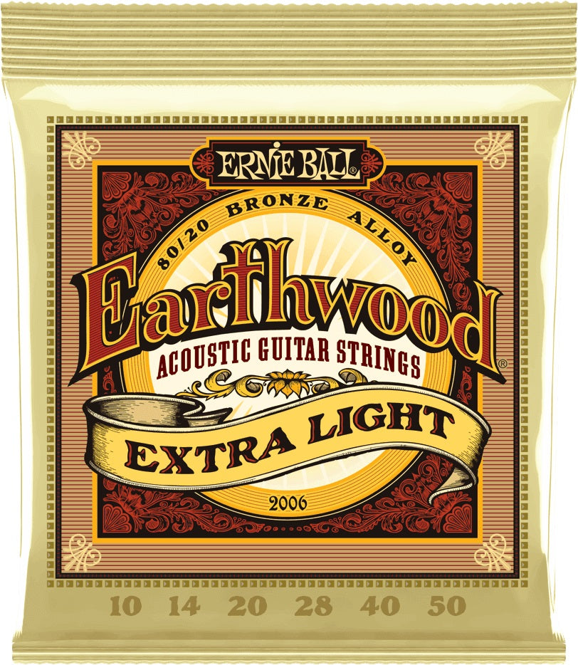 Cuerdas Guitarra Acústica ErnieBall 10 Earthwood Extra Light - 2006