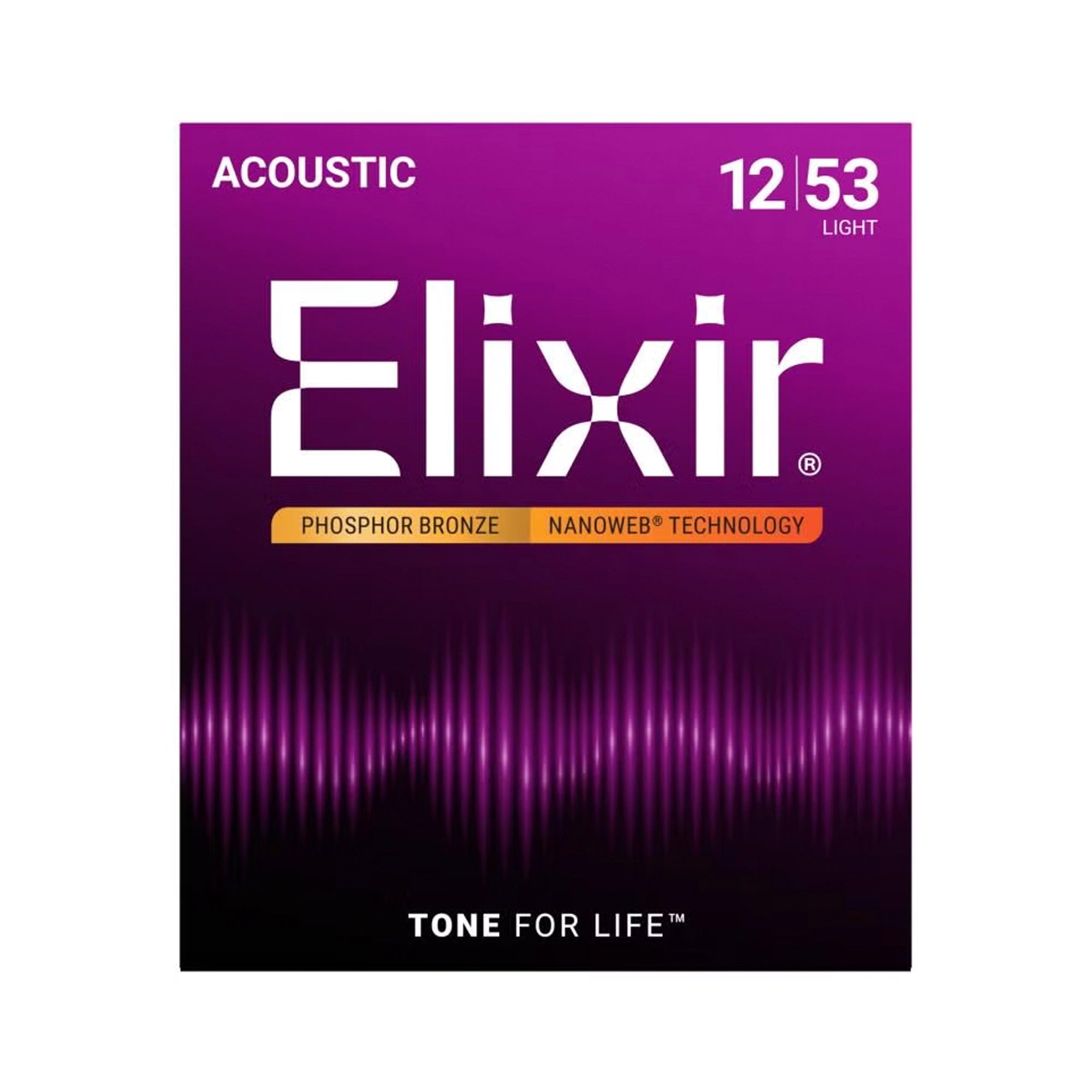Set de cuerdas para guitarra acústica Elixir Nanoweb 12/53 Light - 16052