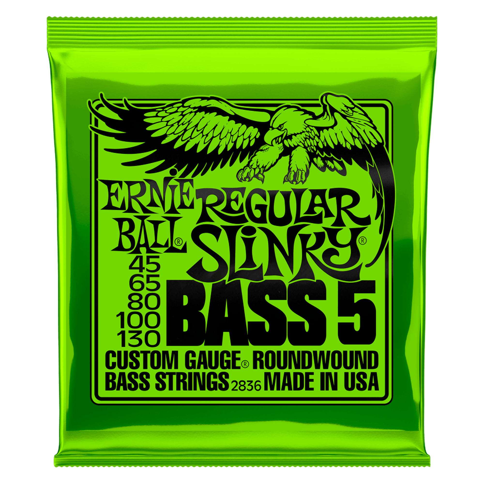 Set De Cuerdas Para Bajo Electrico De 5 Cuerdas 45-130 Ernie Ball - 2836