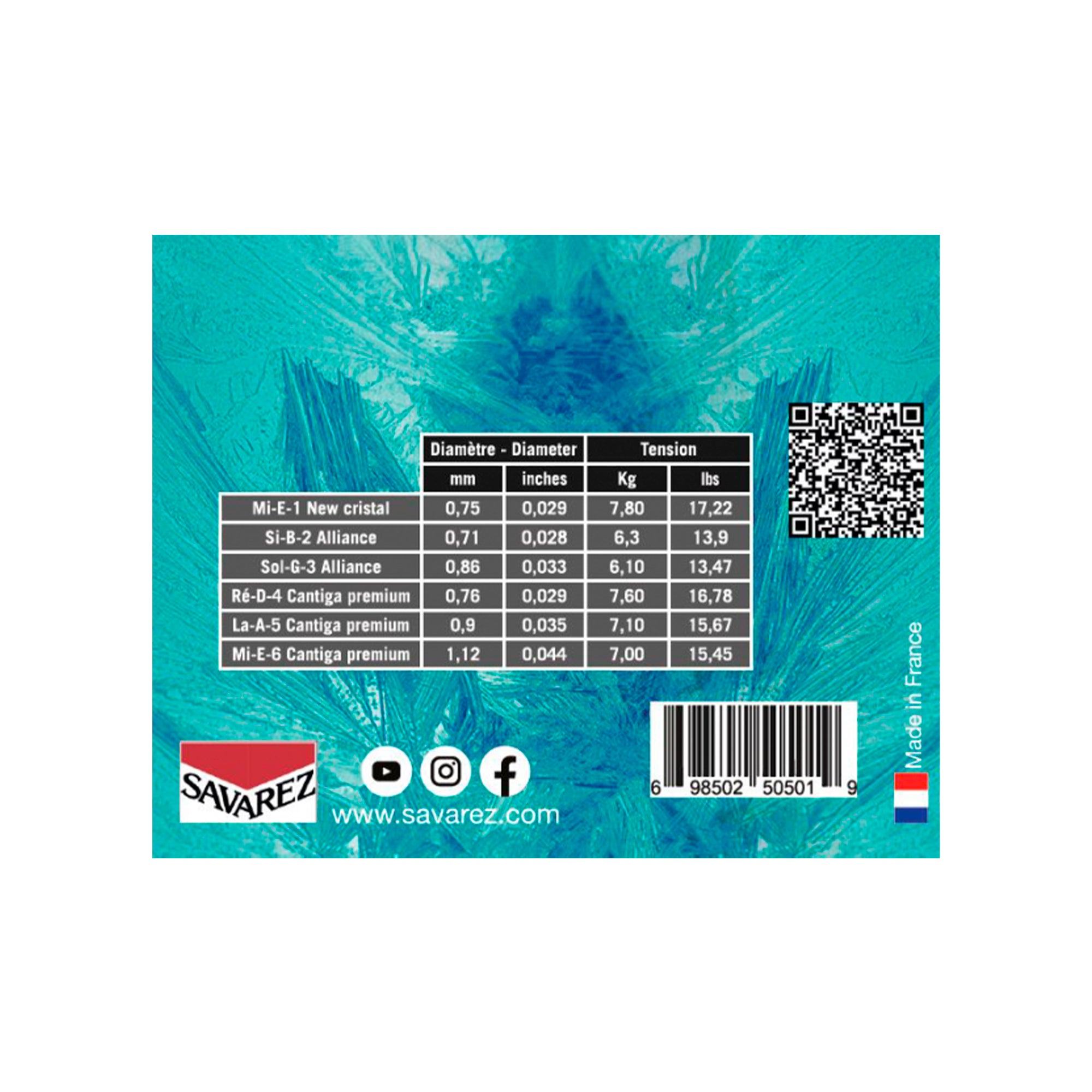 Cuerdas para Guitarra Clásica Savarez Evolution Cantiga High Tension - 510 EJP