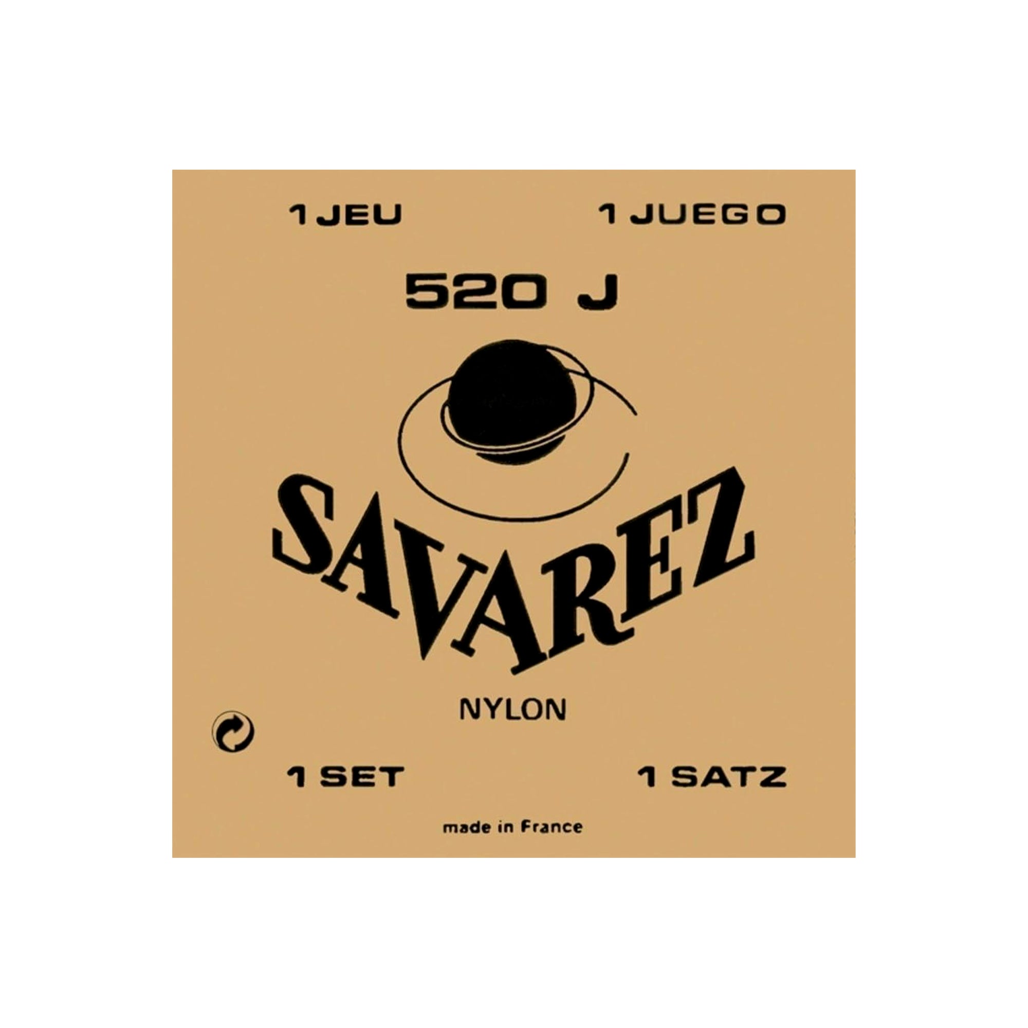 Cuerdas para Guitarra Clásica Savarez Nylon High Tension - 520 J