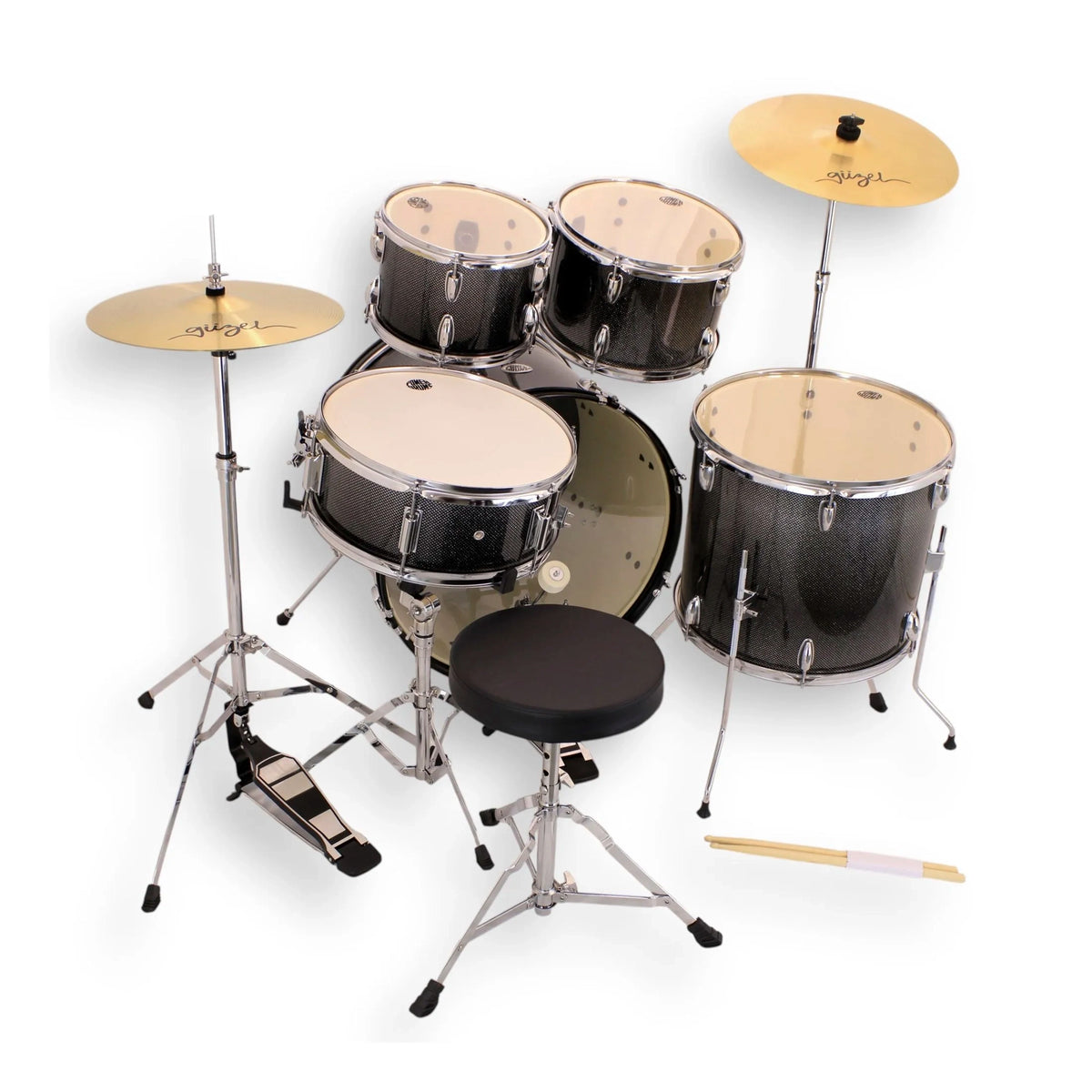 Set de batería acústica PowerDrums CPJ-5 FKS - Silver
