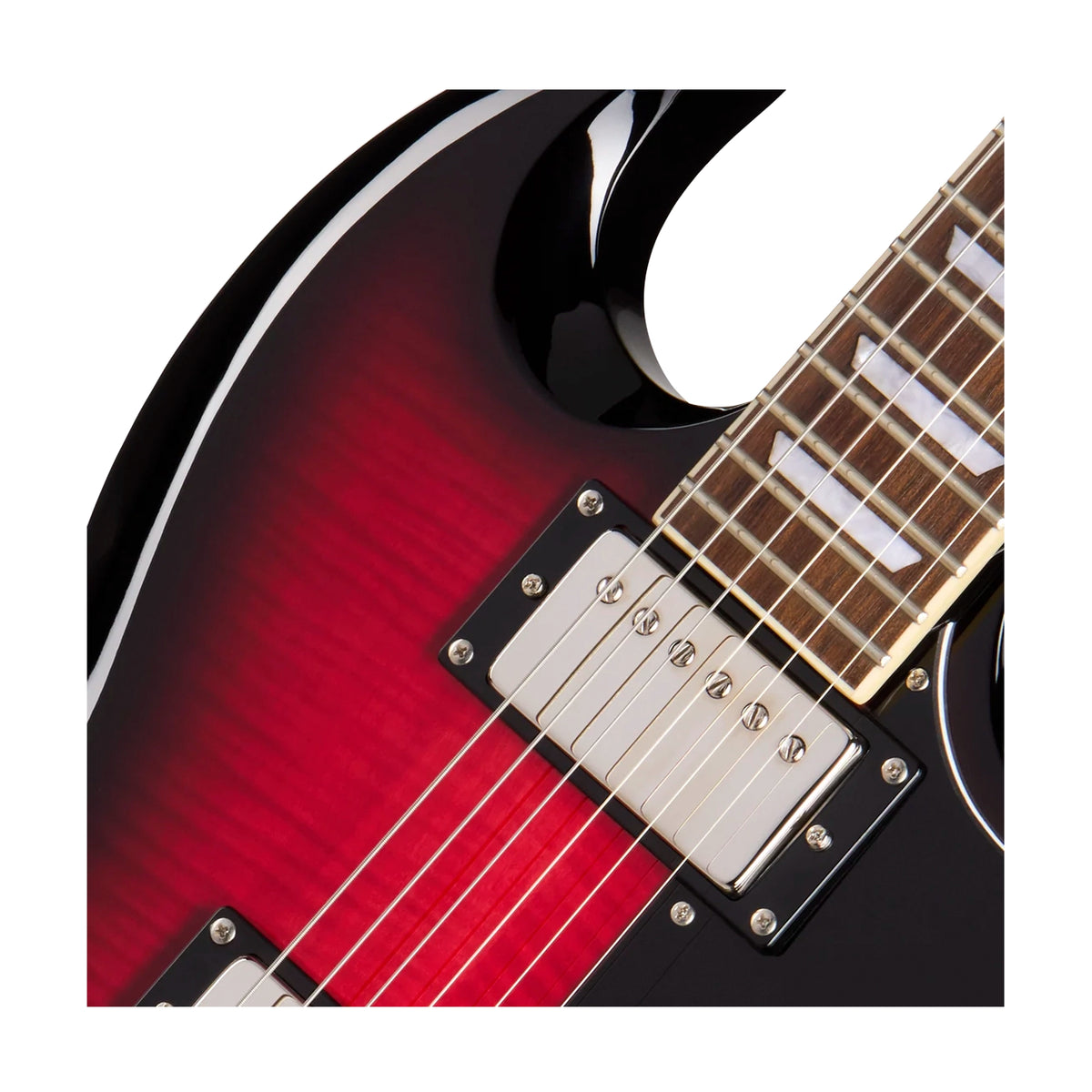 Guitarra Electrica Epiphone SG Tribute Plus Cherry Burst Nickel - E1SGTPCBNH1