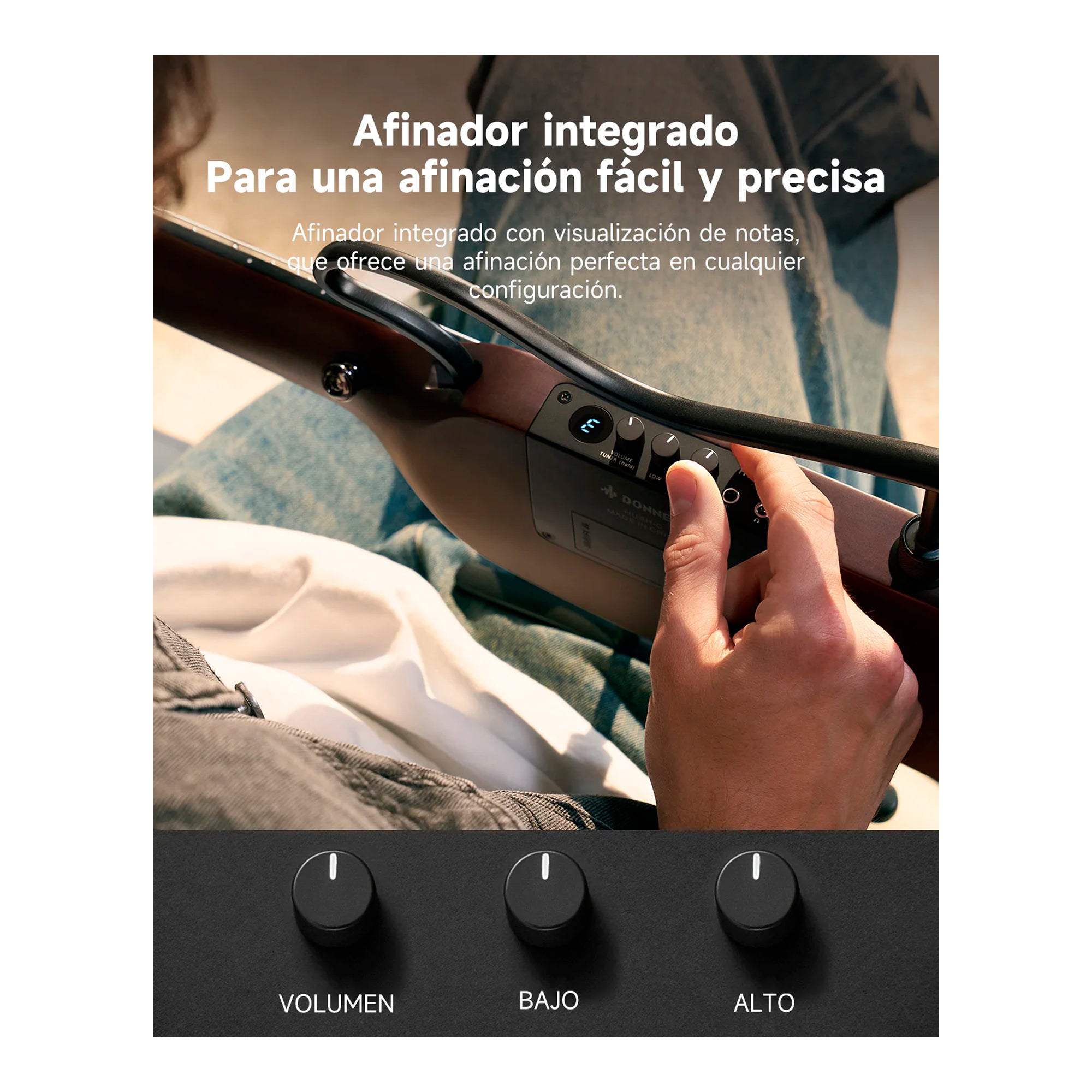 Guitarra clásica con cuerdas de nailon de viaje Donner EC7251 - HUSH-C SB