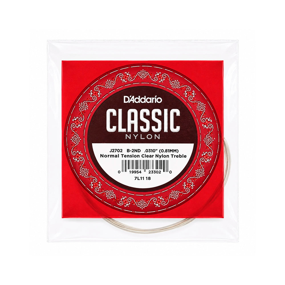 Cuerdas Sueltas para Guitarra Clásica Nylon EJ27 Daddario Normal Tension