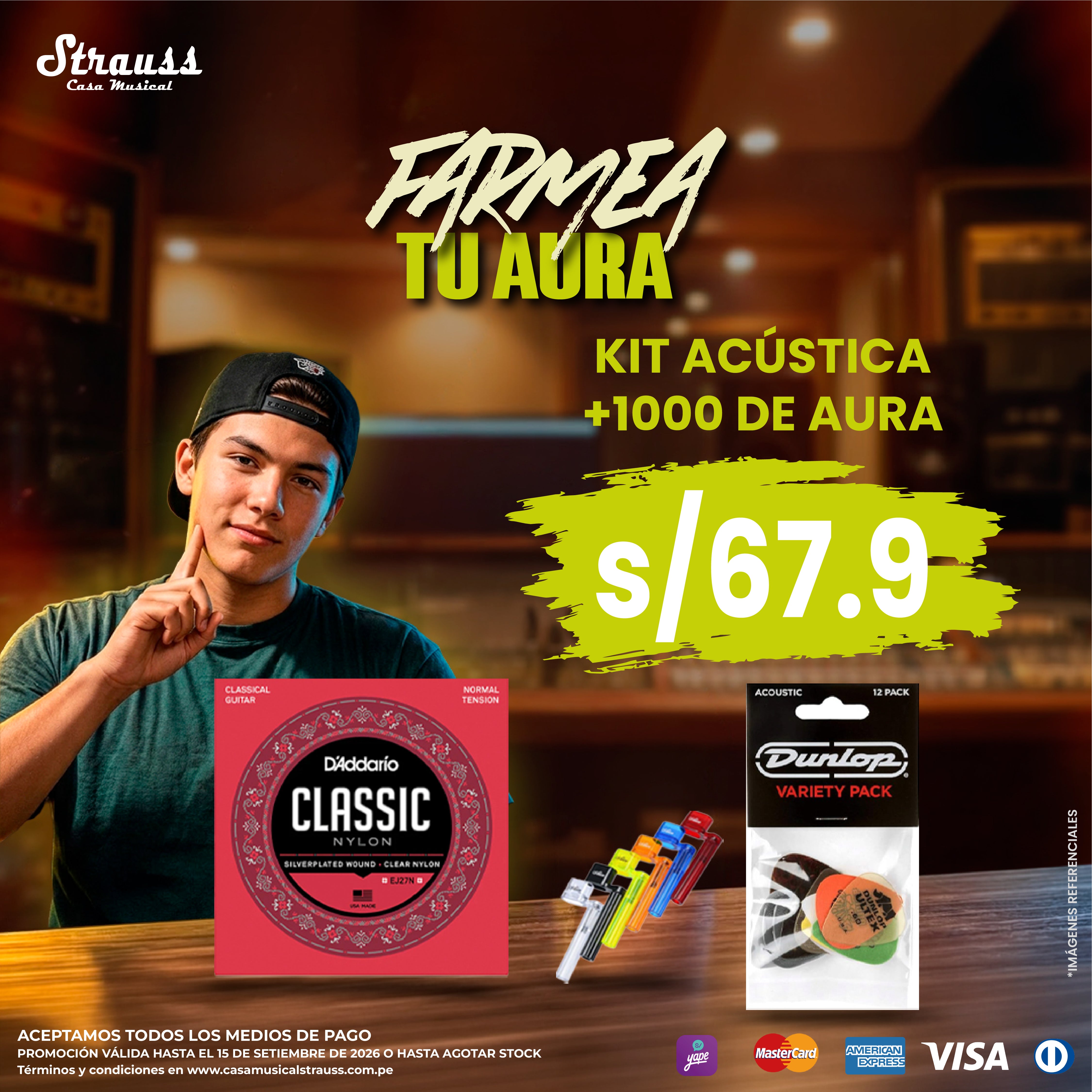 Kit Guitarra Acustica +1000 de aura
