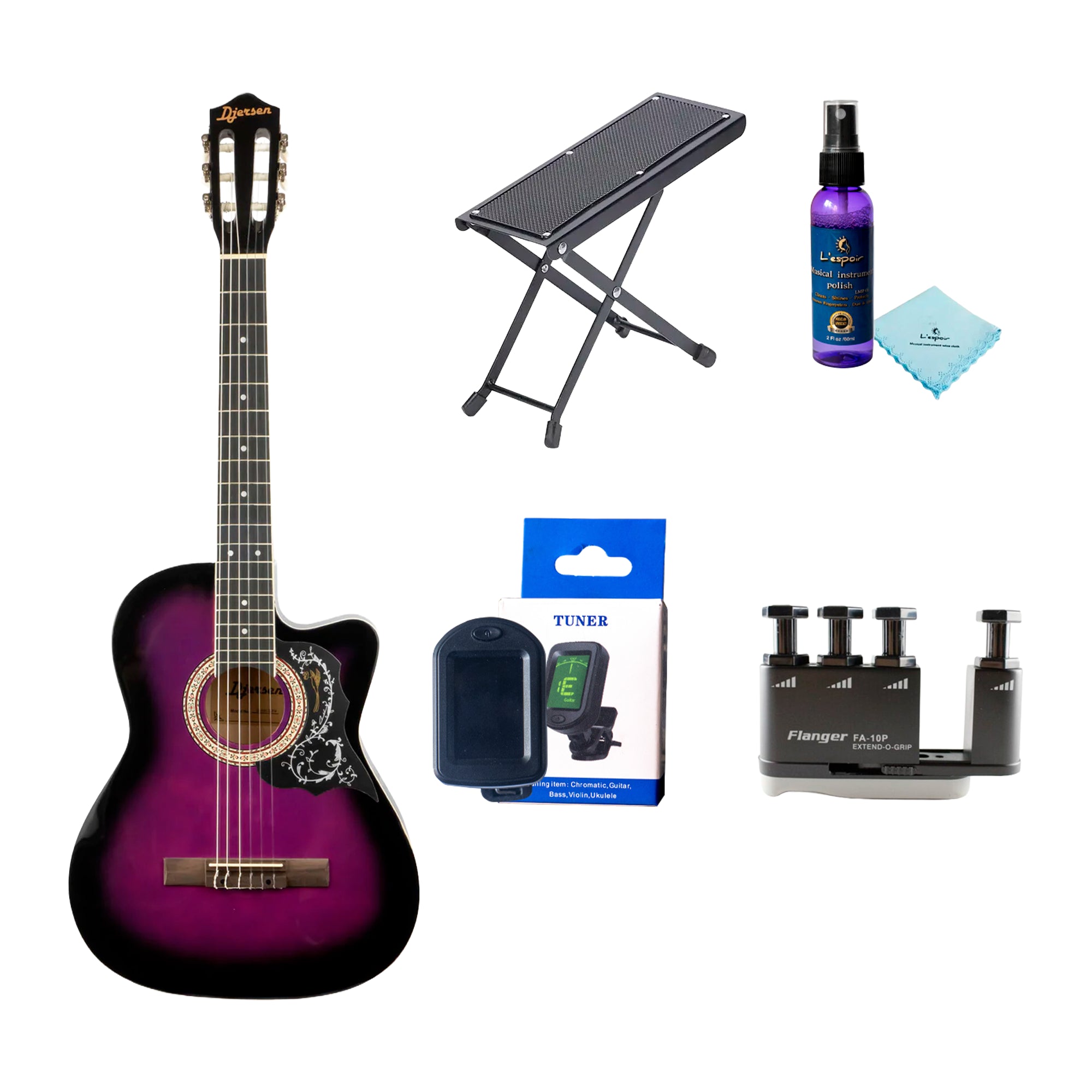 Pack de Guitarra Acústica de Nylon Djersen